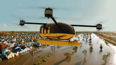 Conceptual aircraft design of the AUVSI student chapter team. Image rendering by Sophia Chen.