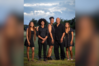 Gary Hurlock (second from right) with his family. 
