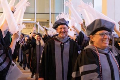 Terry Swecker at commencement.