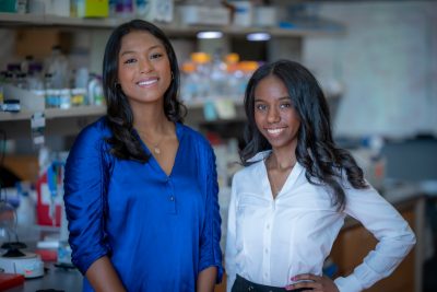 Sydnee Harrison and Deborah Thomas are neuroscience majors in the Virginia Tech Carilion School of Medicine's Early Identification Program. 