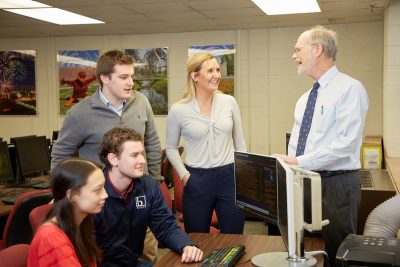 George E. Morgan, Truist Professor of Finance, spearheaded the creation of BASIS (Bond And Securities Investing by Students), where he led students to manage over $5 million in the investment-grade bond market. Virginia Tech photo