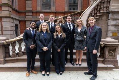 Both team's from Virginia Tech, along with Dr. Jeffrey Robert. Virginia Tech Photo