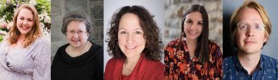 Winners of the 2025 Advising Award (from left) Michelle Flinchum, Karen Watson, Priscilla Baker, Melissa Cumbia, and Daniel Hoek. 
